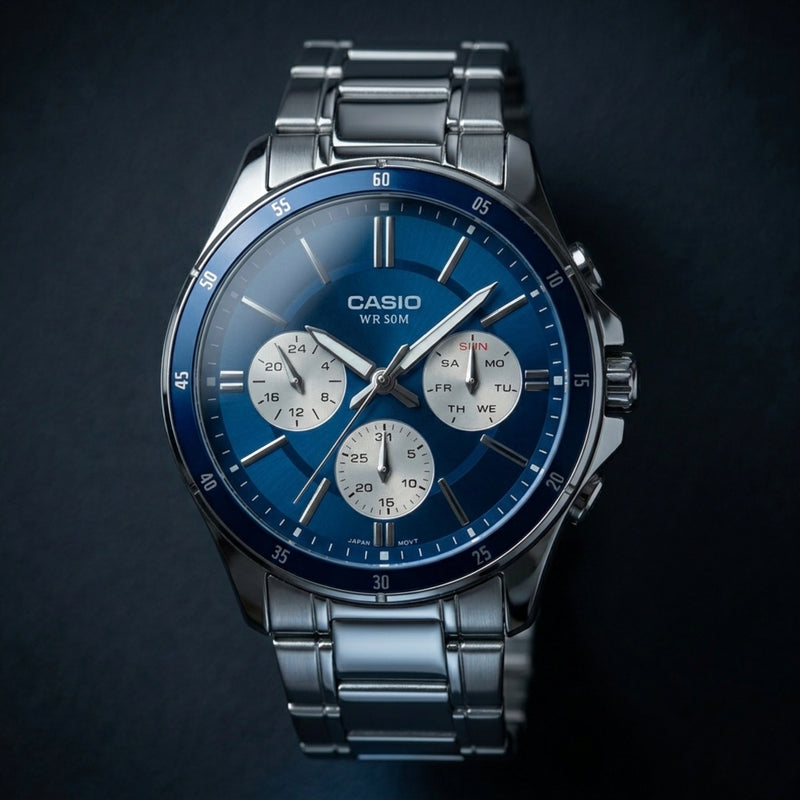 CASIO MTP1374D2A3VD - Classic Stainless Steel Men’s Watch